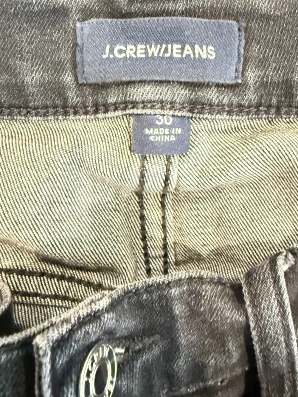 J. Crew Factory Men’s Skinny Jeans in Washed Black